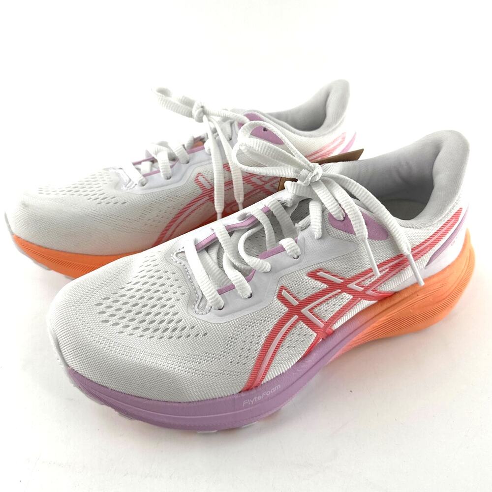 Asics GT-1000 13 Women's White Coral Reef Running Shoes Size 6.5 - Picture 2 of 11